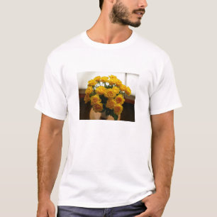 Camiseta Rosas Amarelas do Dia de as mães Feliz