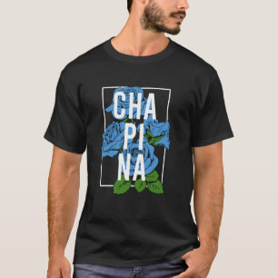 Camiseta Rosas Chapina Latina Menina Guatemalteca Mulher da