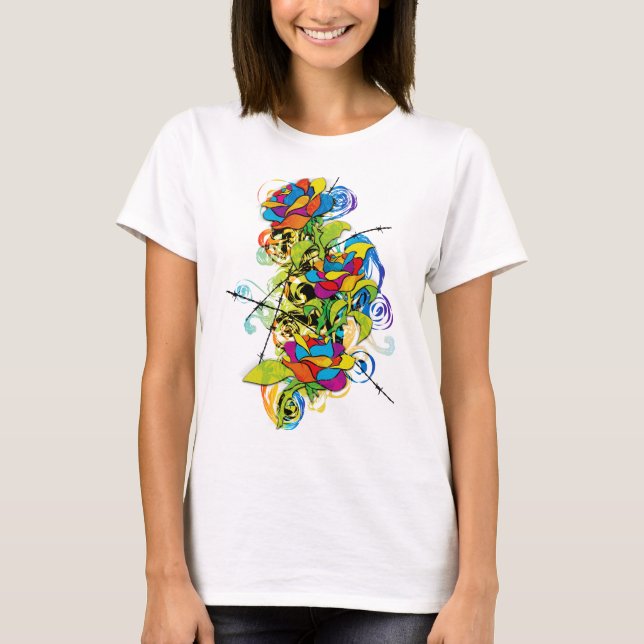 Camiseta Rosas_Coloridas (Frente)
