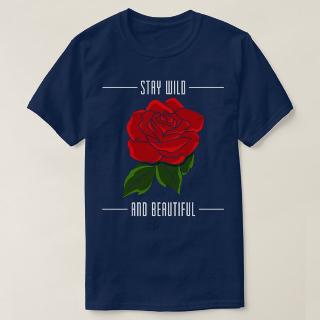 Camiseta Rosas com folhas vermelhas (Frente do Design)