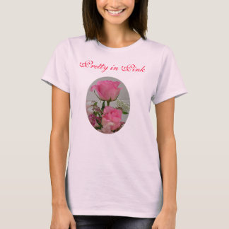 Camiseta Rosas cor-de-rosa, bonito no rosa