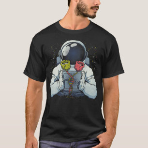 Camiseta Rosas de DNA do astronauta científico por Tobe Fon