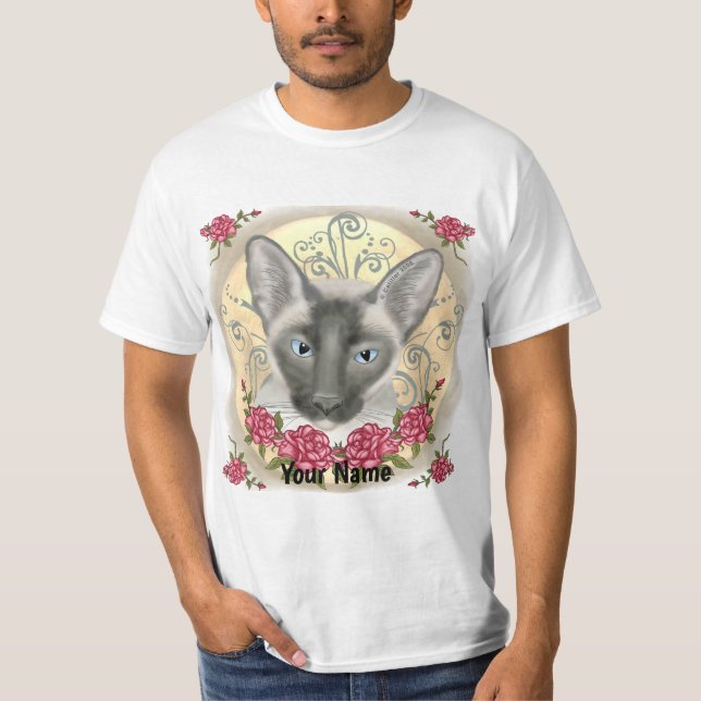 Camiseta Rosas de Gato Siames  (Frente)