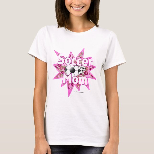 Camiseta Rosas de Mãe de Futebol (Frente)