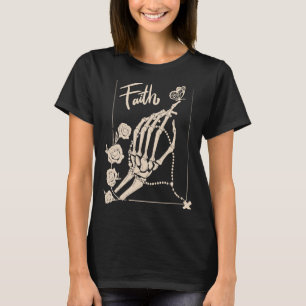 Camiseta Rosas de Mão Skeleton com Borboletas Christian Fai