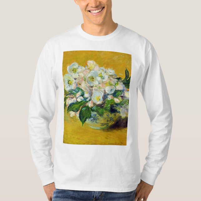 Camiseta Rosas de Natal (por Claude Monet) (Frente)