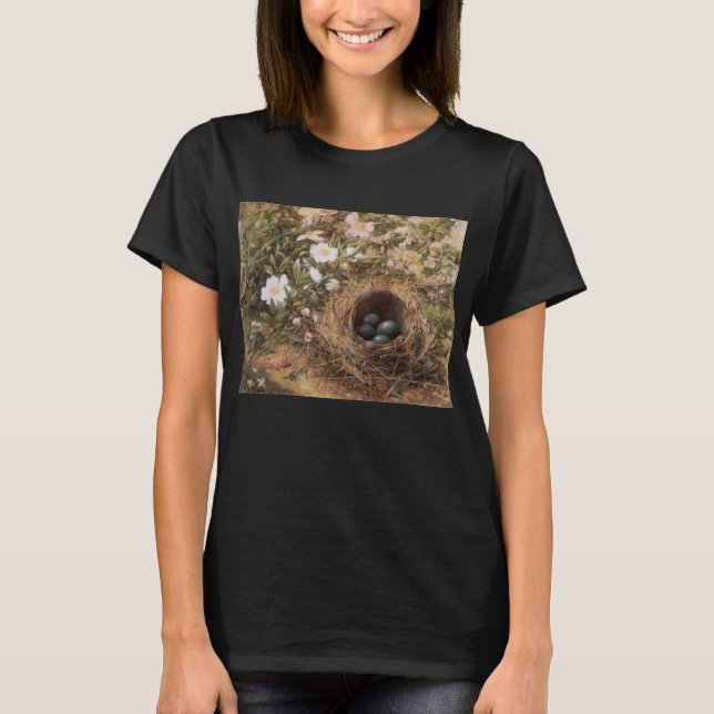 Camiseta Rosas de Ninho e Cachorro de Bird, de John William (Frente)