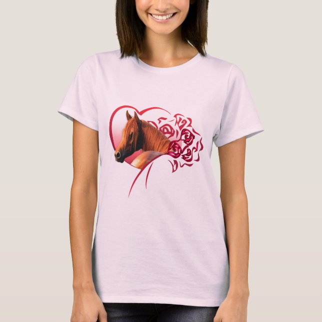Camiseta Rosas do árabe da castanha (Frente)