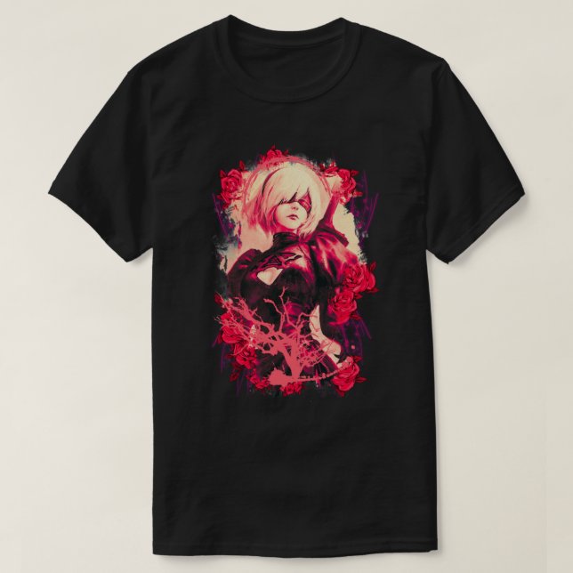 Camiseta Rosas e Rapariga v2 (Frente do Design)