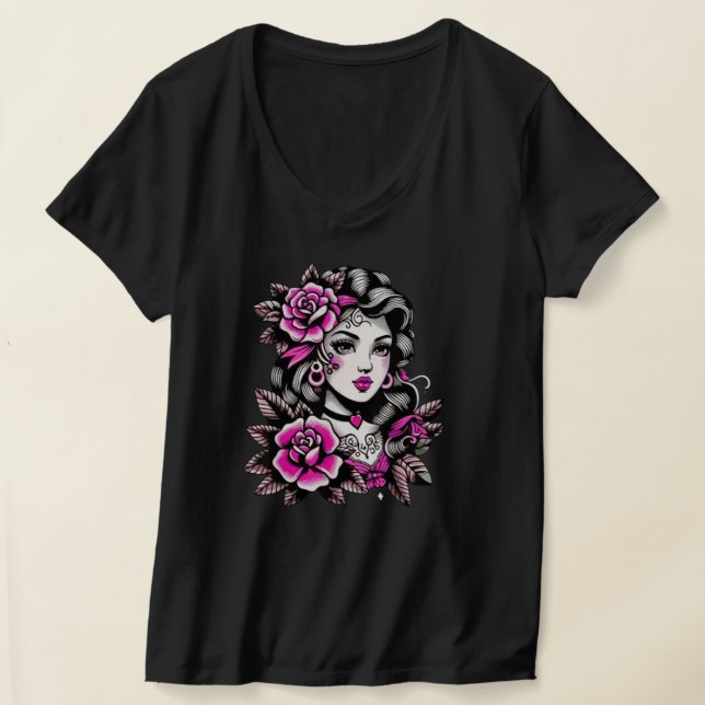 Camiseta Rosas Femininas (Postura )