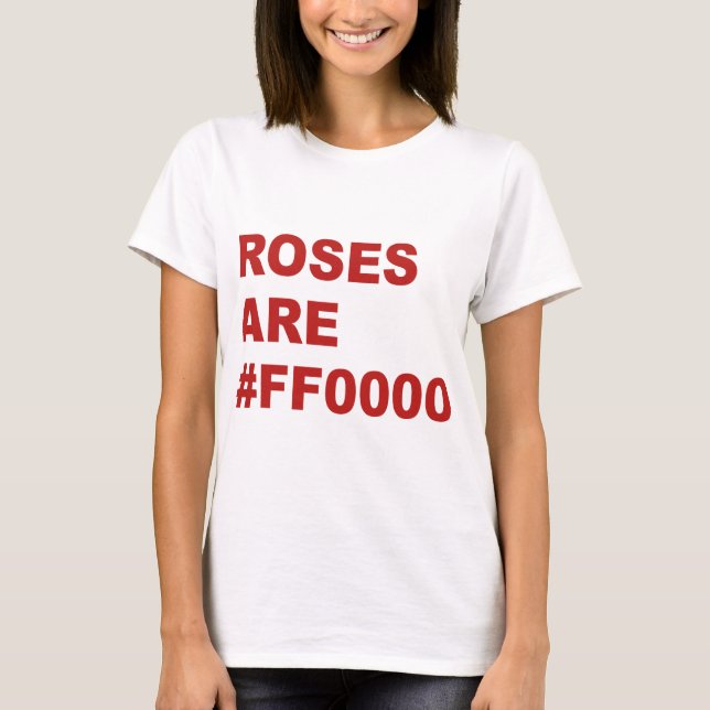 Camiseta Rosas #FF0000 (Frente)