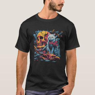 Camiseta Rosas Góticos Fantasia Entusiasta de Arte Negra Ne