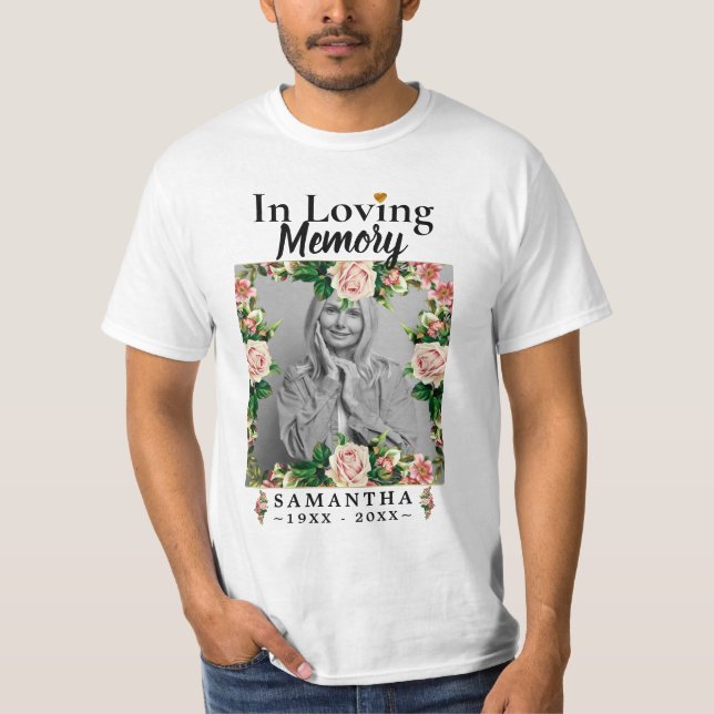 Camiseta Rosas no amor Perda de Memória da Mãe  (Frente)