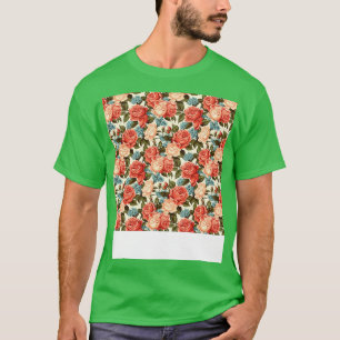 Camiseta Rosas Padrão Invisível Flor Floral Bonito Bud Th