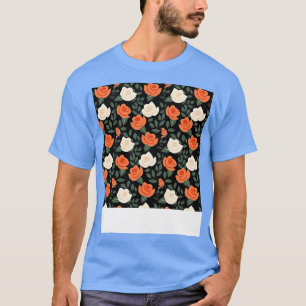 Camiseta Rosas Padrão Invisível Flor Floral Bonito Bud Th