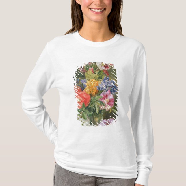 Camiseta Rosas, papoila e Pelargonia (Frente)