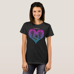 Camiseta Rosas Pretos Selvagens de Coração com Fio Barbed