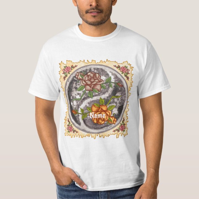 Camiseta Rosas Retro Yin Yang (Frente)
