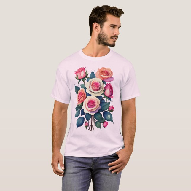 Camiseta Rosas Rosas rosas (Frente Completa)