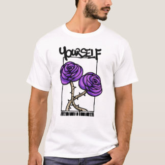 Camiseta Rosas Roxas streetwear