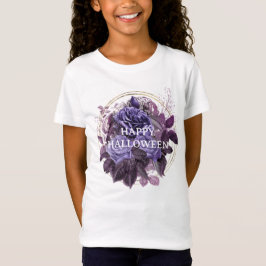 Camiseta Rosas Roxos de Halloween