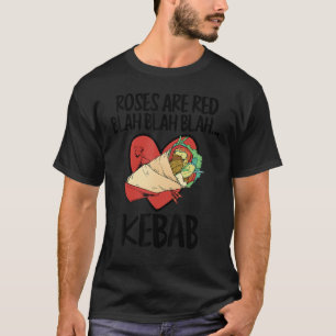 Camiseta Rosas São Dia de os namorados De Comida Red Blah K