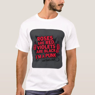 Camiseta Rosas São Vermelhas, Punk Em Vez Disso: Anti-Dia d