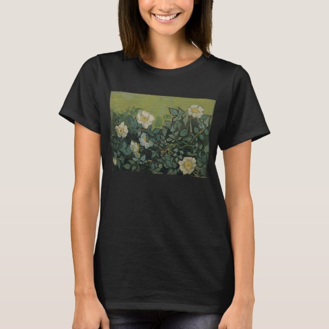 Camiseta Rosas selvagens de Vincent van Gogh (Frente)