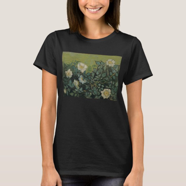 Camiseta Rosas Silvestres por Vincent van Gogh (Frente)