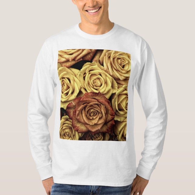 Camiseta Rosas Sintonizados Sepia (Frente)