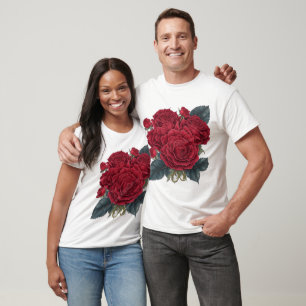 Camiseta rosas vermelhas