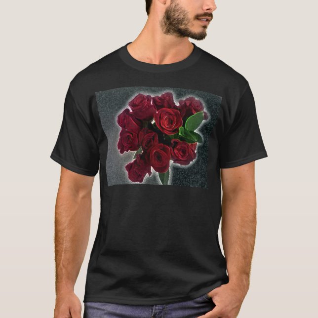 CAMISETA ROSAS VERMELHAS BONITAS (Frente)