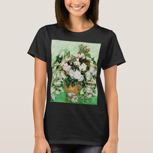 Camiseta Rosas Vincent Van Gogh (1890) (Frente)