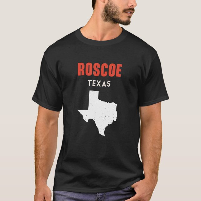 Camiseta Roscoe Texas USA State America Travel Texas (Frente)