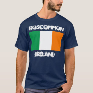 Camiseta Roscommon, Ireland com bandeira irlandesa