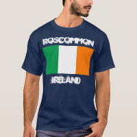 Roscommon, Irlanda com bandeira irlandesa