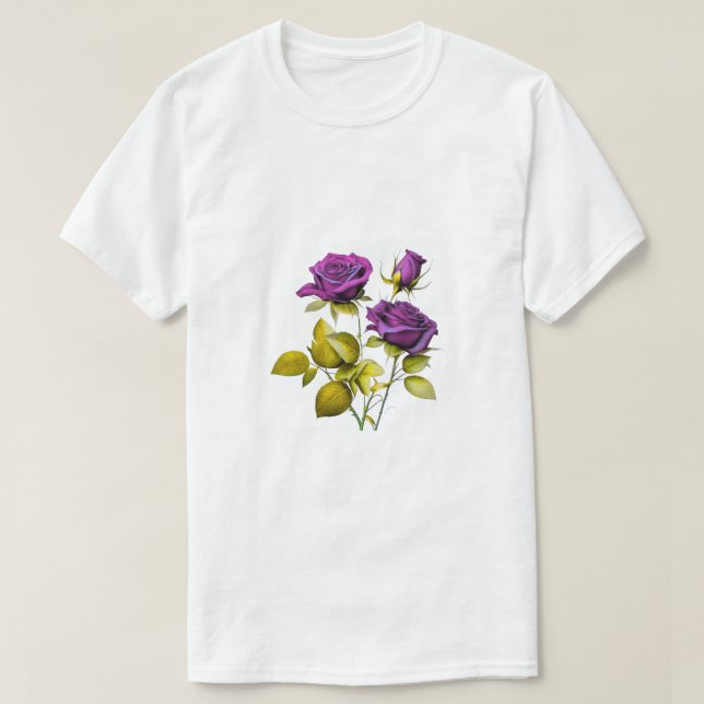 Camiseta  Rose Image -Mystical Elegance Floral Illustration (Frente do Design)