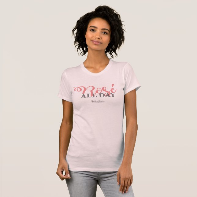 Camiseta Rose todo o t-shirt do dia (Frente Completa)