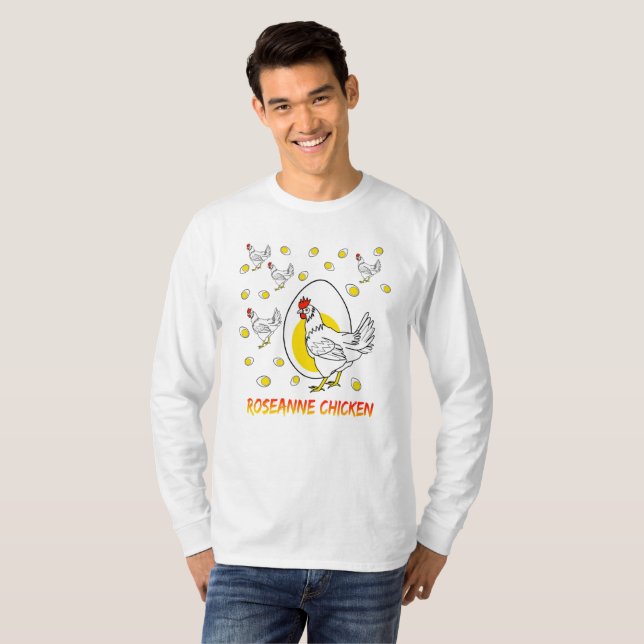 Camiseta Roseanne Chicken e Egg Famous 2020 T-Shirt (Frente Completa)