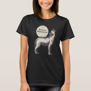 Camiseta Roseau Minnesota Wolf Moon Howling Souvenir