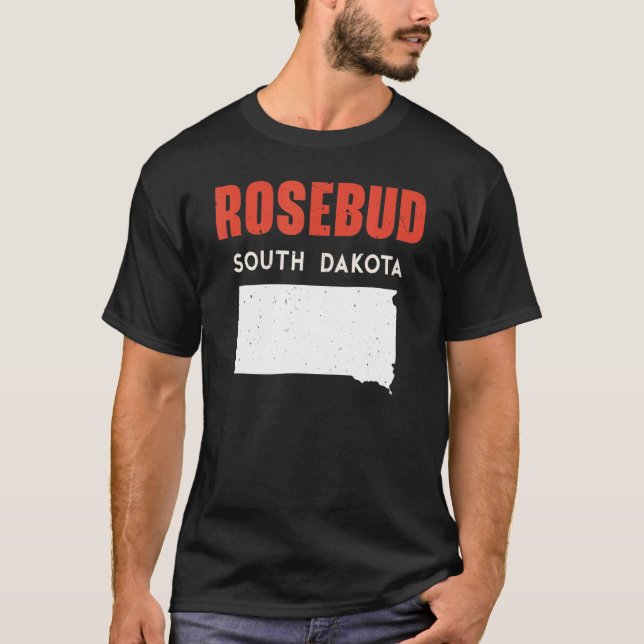 Camiseta Rosebud South Dakota EUA Estado América Viagem Sou (Frente)