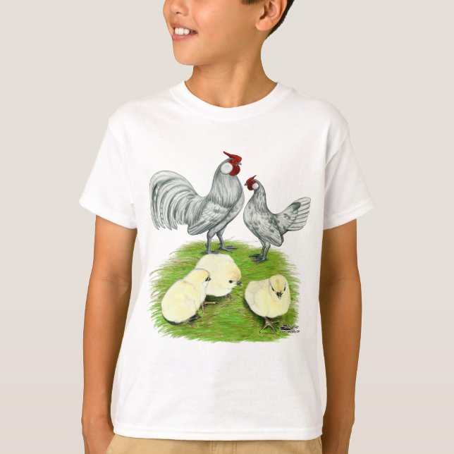 Camiseta Rosecomb Bantams e Pintinhos (Frente)