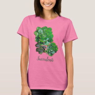 Camiseta Rosette Succulents Mulheres