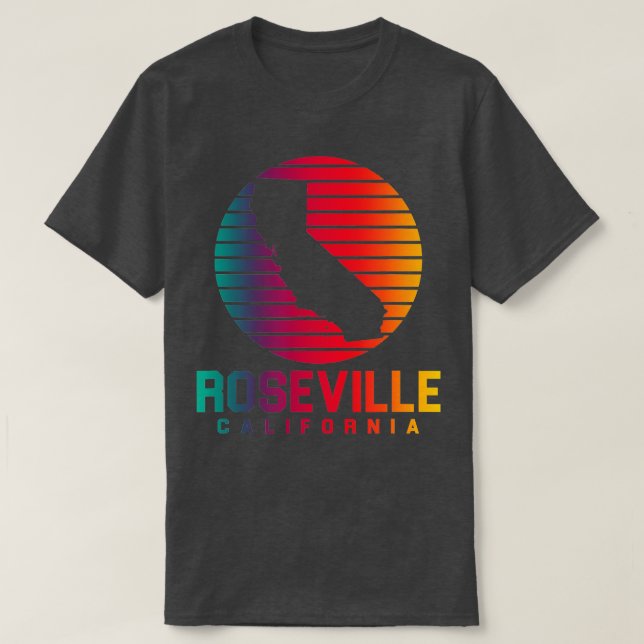 Camiseta Roseville California CA Souvenirs (Frente do Design)