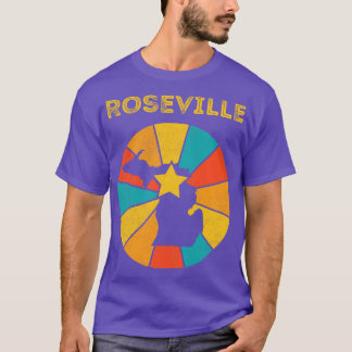 Camiseta Roseville Michigan Vintage angustiou Souvenir 1