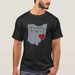 Camiseta ROSEVILLE Ohio Cidade de Ohio Estado EUA Cute Souv