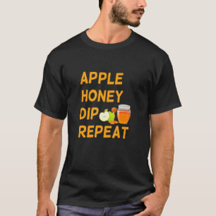 Camiseta Rosh Hashanah Apple Honey Dip Repete Jewish New Ye