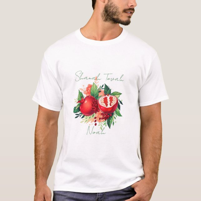 Camiseta Rosh Hashanah Shanah Tovah Pomegranate (Frente)