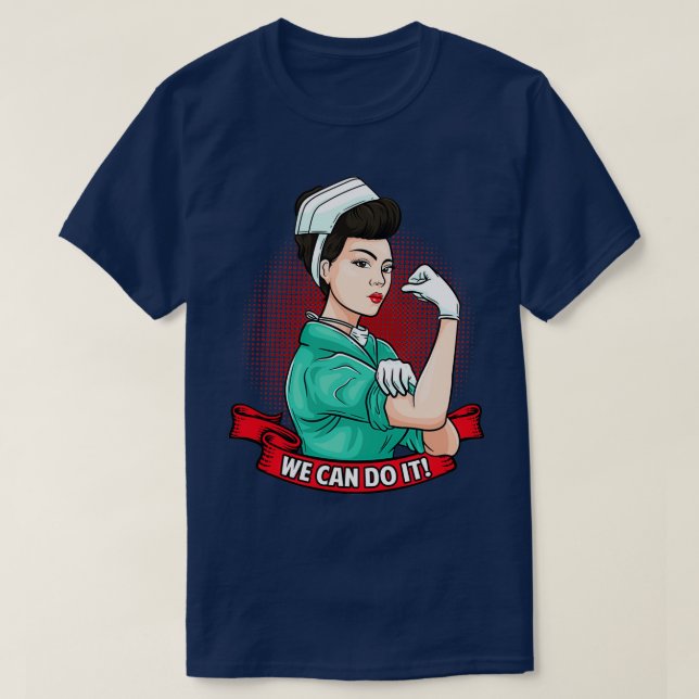 Camiseta Rosie, A Enfermeira De Ribeira. (Frente do Design)