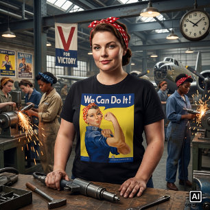 Camiseta Rosie, a Soldadora Patriótica Vintage, Nós Podemos